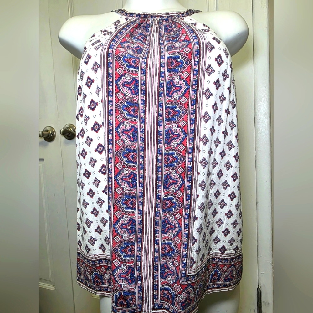 Joie 100% Silk Paisley Print Summer Halter Top Shirt Blouse- Size XS